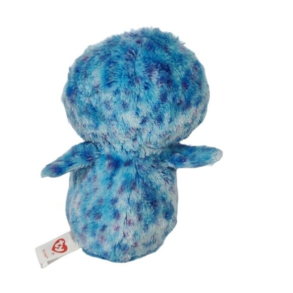 Ty Beanie Boos Ice Cube Blue Penguin Plush Stuffed Animal  2015 Glitter Eyes - Picture 3 of 8